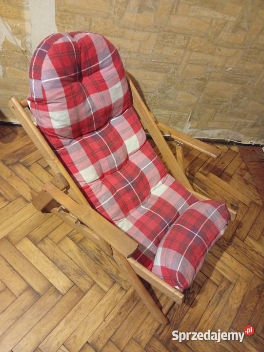 Leżak ogrodowy składany stan czerwony Siemianowice Śląskie