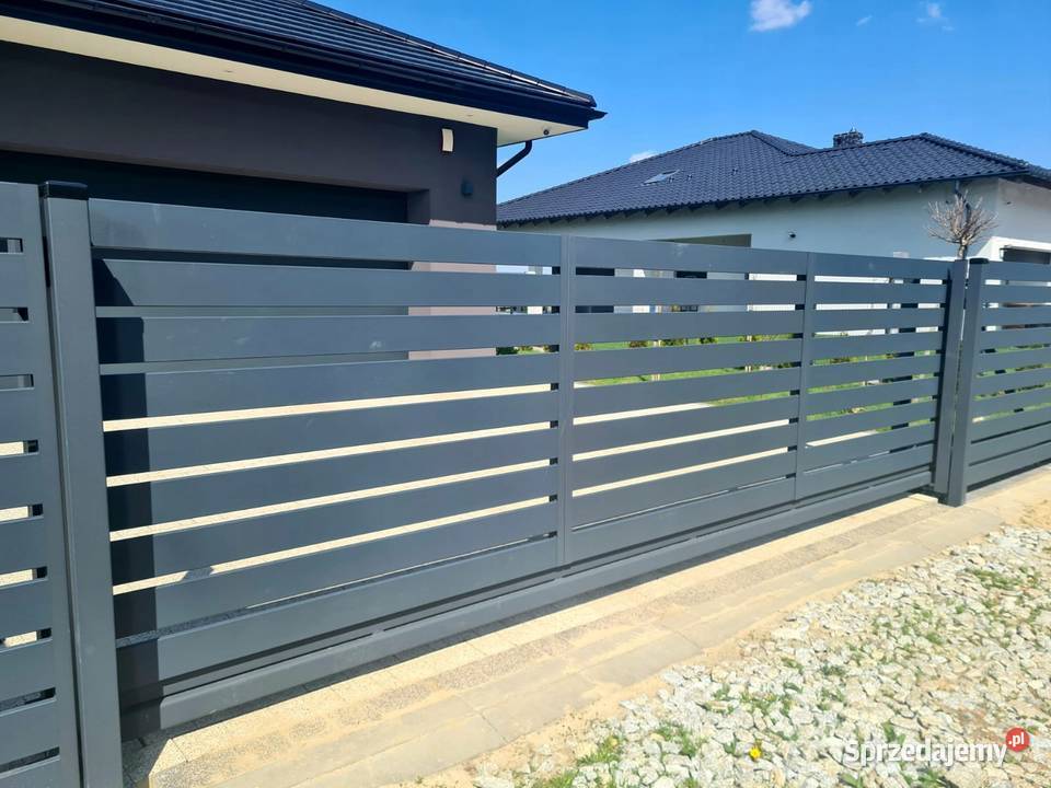 Brama przesuwna ocynkowana MASTER 123 nowoczesna