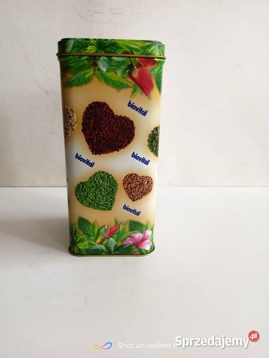 Puszka pudełko metalowe biovital Łódź