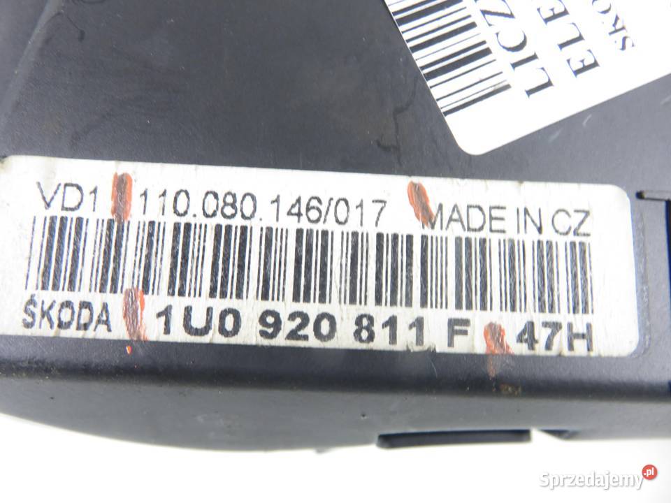 LICZNIK SKODA OCTAVIA I 19 TDI 1U0920811F małopolskie