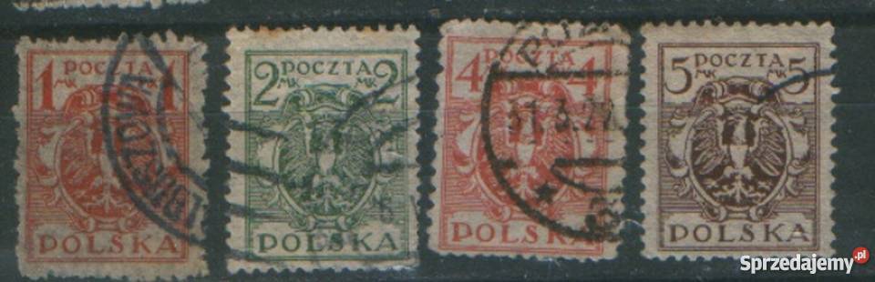 Zn PMW Fi 114 I 5 I 7 I 8 kas 1920 Filatelistyka Gliwice