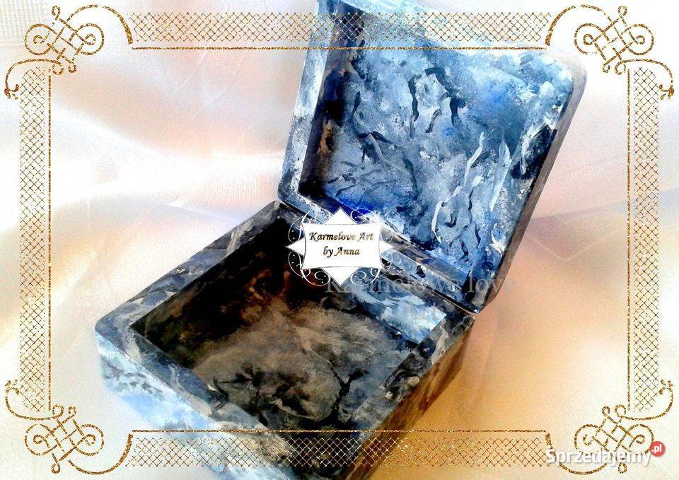 Szkatułka na drobiazgi decoupage rękodzieło Warszawa