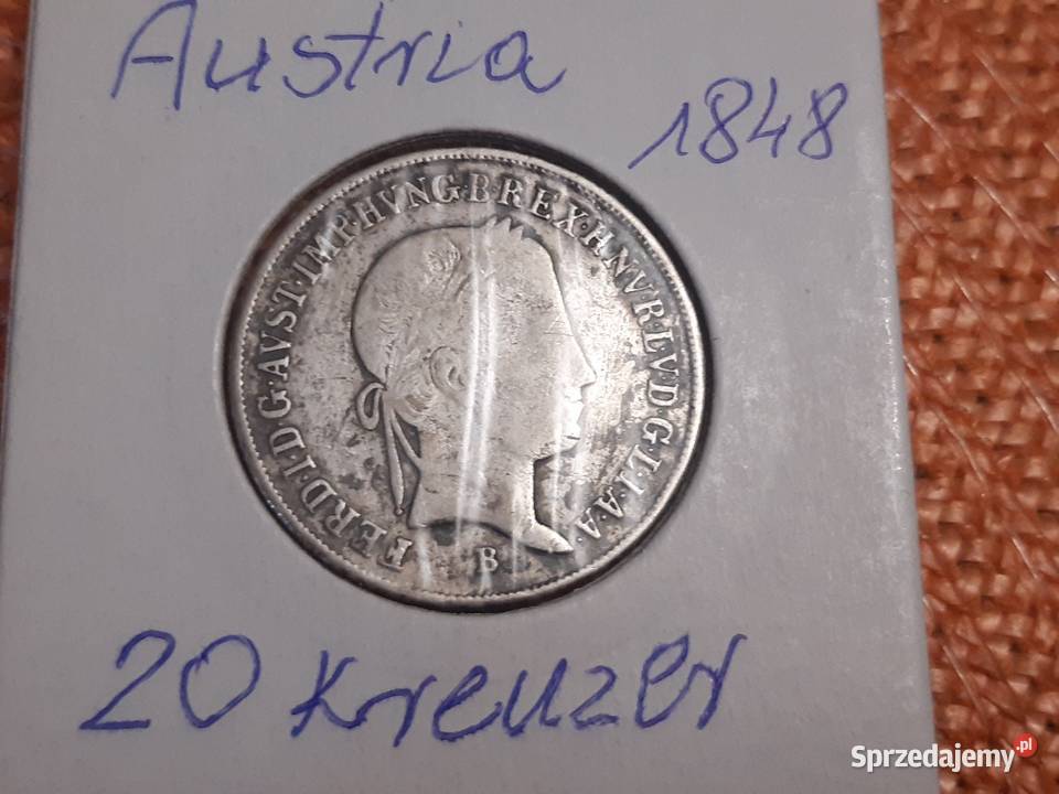 moneta srebrna Austrii z 1848r podlaskie Łomża