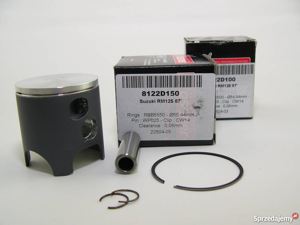 TŁOK komplet tłokowy WOSSNER 5544 mm RM 125 87 Zabrze