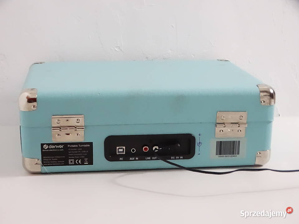 Gramofon walizkowy Denver VPL120 Blue Retro lubelskie Biłgoraj
