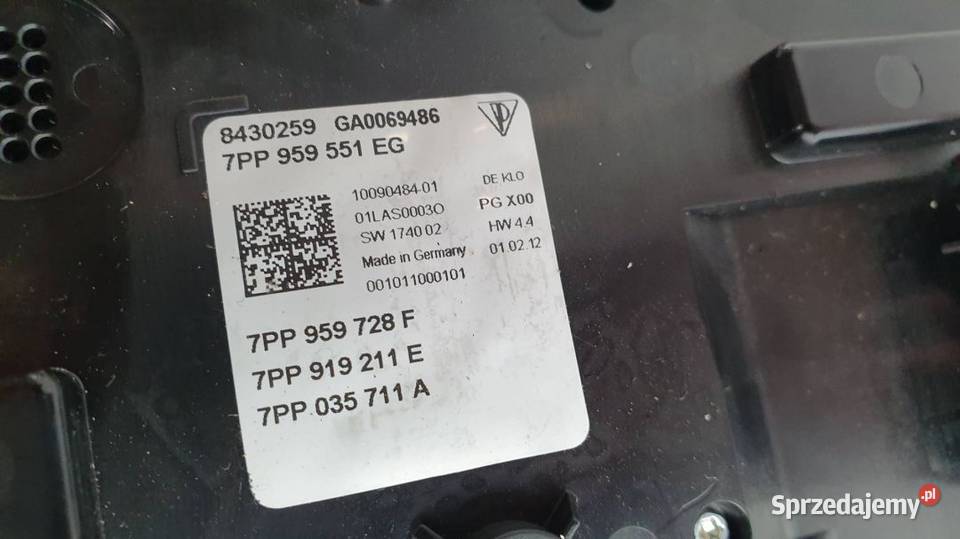 LAMPKA PODSUFITKI 7PP959551EG PANAMERA 970 GTS Lipno