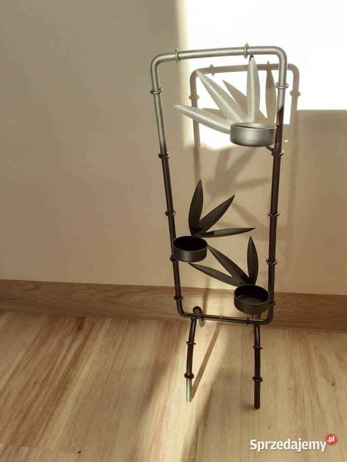 Świecznik czarny metalowy Gdańsk sprzedam