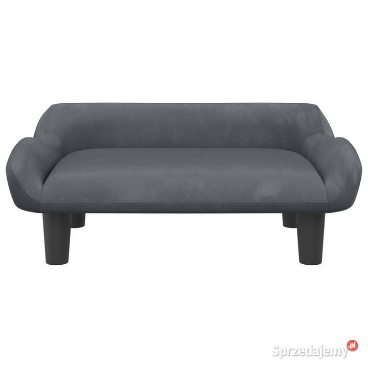 Sofa dzieci ciemnoszara 70x40x24 aksamit Warszawa