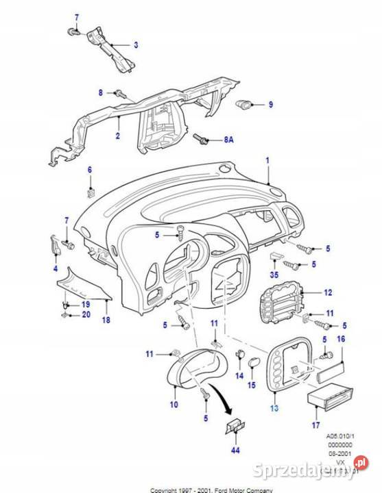 RAMKA OSŁONA KONSOLI FORD GALAXY 9400 sprzedam