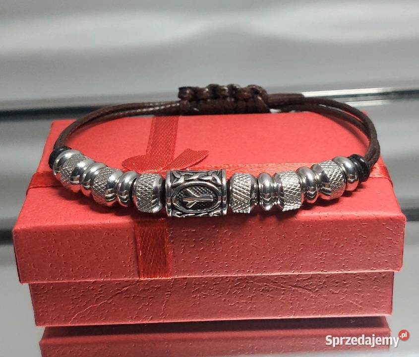 BRANSOLETKA RUNA ALGIZ WYBÓR STAL 316L WIKINGÓW Katowice