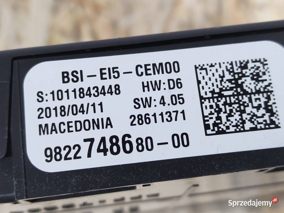 Sterownik Moduł BSI Citroen DS7 9822748680  wielkopolskie Pleszew