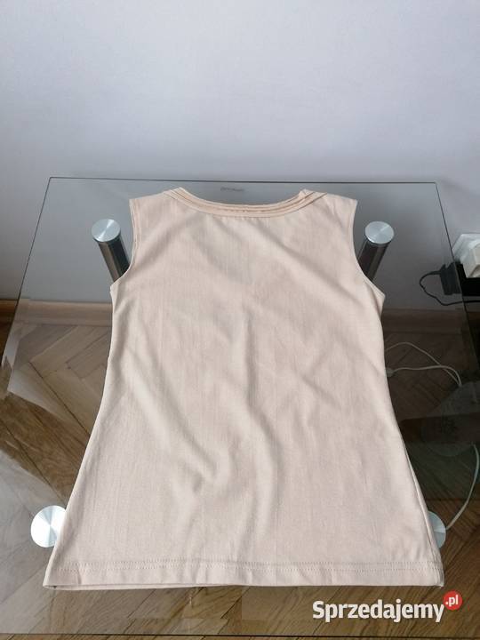 DAMSKI BEŻOWY TOP Z HAFTEM R UNIWERSALNY Łódź
