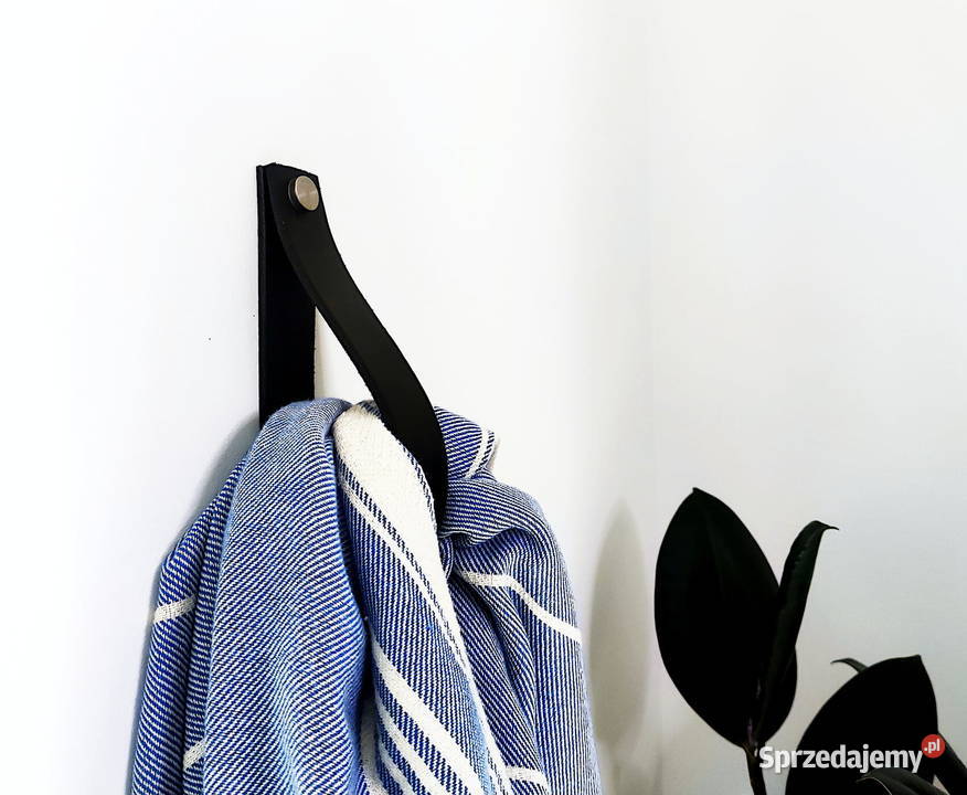 WIESZAK SKÓRZANY NA RĘCZNIK KOLOR CZARNY Wrocław