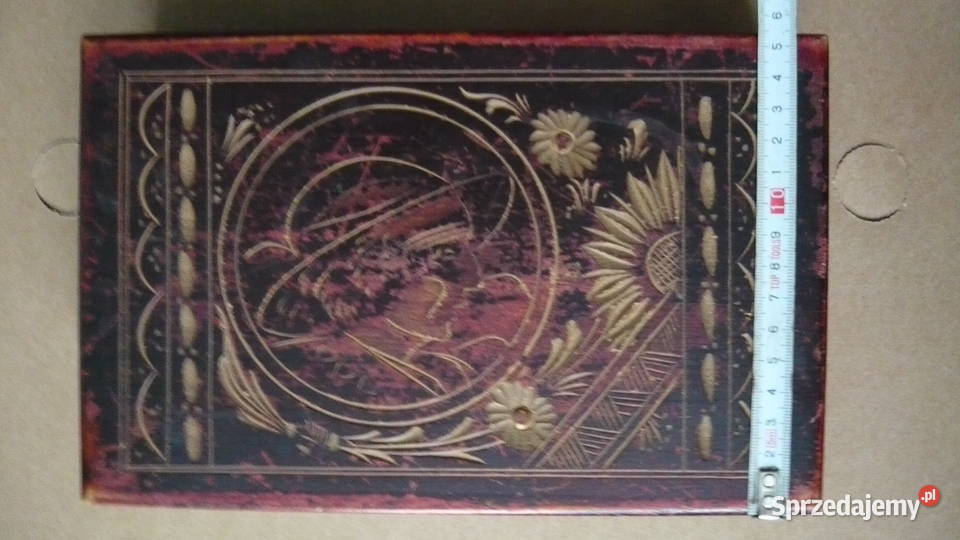 Szkatułka drewniana pudełko drewniane stare Sokółka