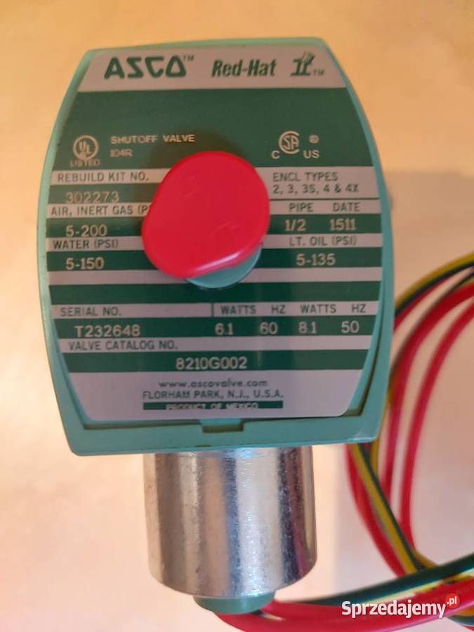 Zawór Elektromagnetyczny ASCO Red-Hat 8210G002