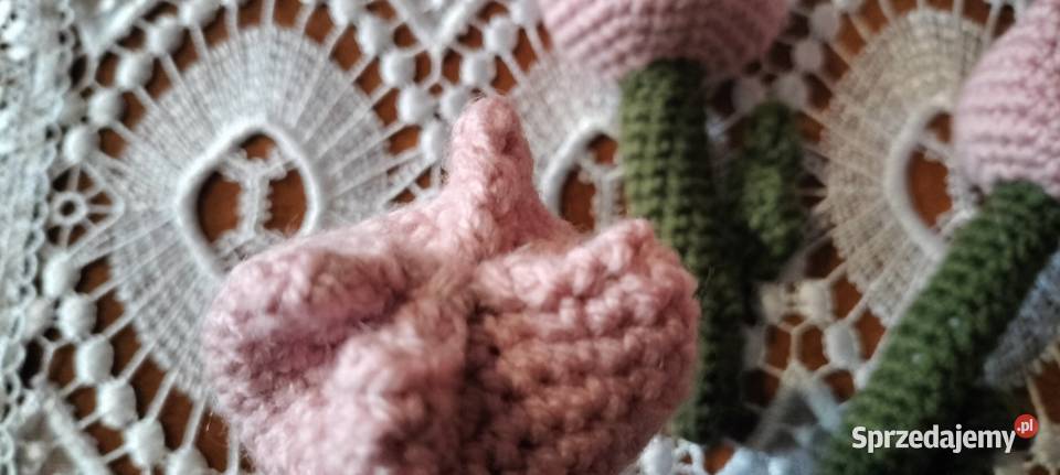 Kwiatki tulipany na szydełku Częstochowa