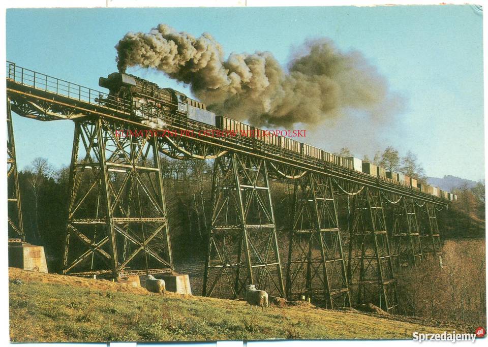 Stara pocztówka lokomotywa parowóz 11 Ostrów Wielkopolski