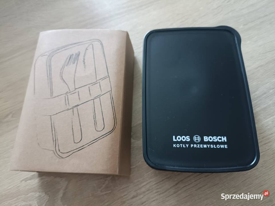 Lunchbox ze sztućcami czarny Kwidzyn