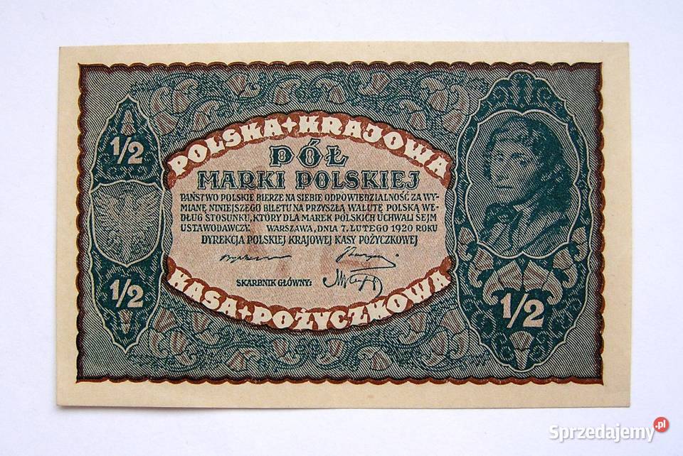 Polska 12 MARKI POLSKIEJ 1920 r Stan Zachowania Rydzyna