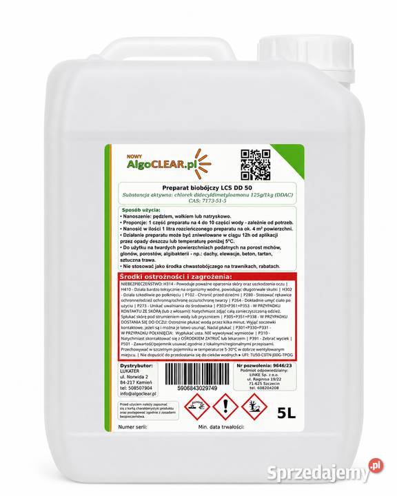 AlgoCLEAR 5L preparat na glony mech i porosty
