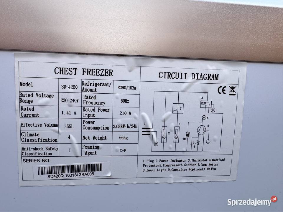 Zamrażarkę przeszklone SD420Q 2021 Dopiewiec