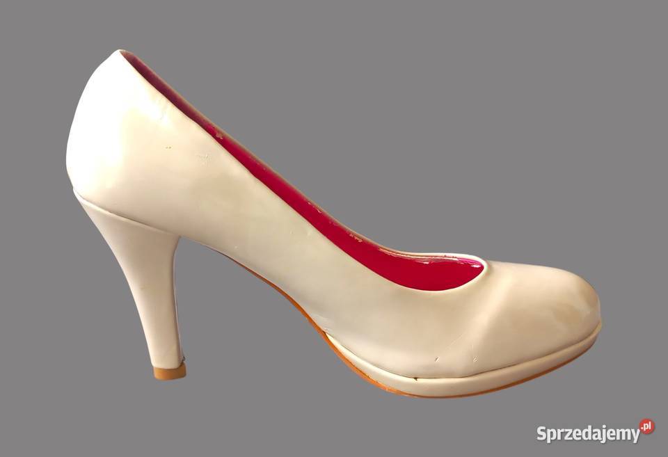 Klasyczne eleganckie ecri szpilki SDS 37 Chrzanów