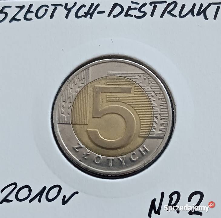 5 Złotych 2010 r Błędy mennicy 2 Numizmatyka Konin