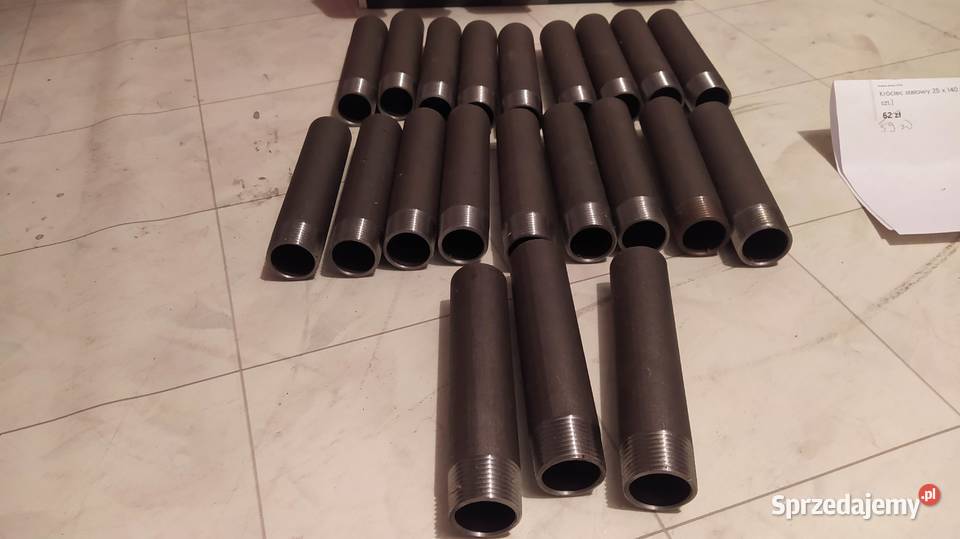 króciec stalowy 1xgwint zewn1 cal długość 140 mm Rury i kształtki wielkopolskie Kalisz