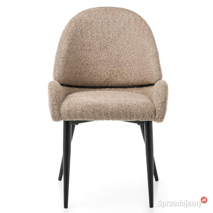 Krzesło Tapicerowane Bergamo Boucle Ciemnobeżowe Tarchały Małe