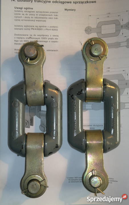 Izolatory trakcyjne odciągowe sprzączkowe typ Dąbrowa Górnicza