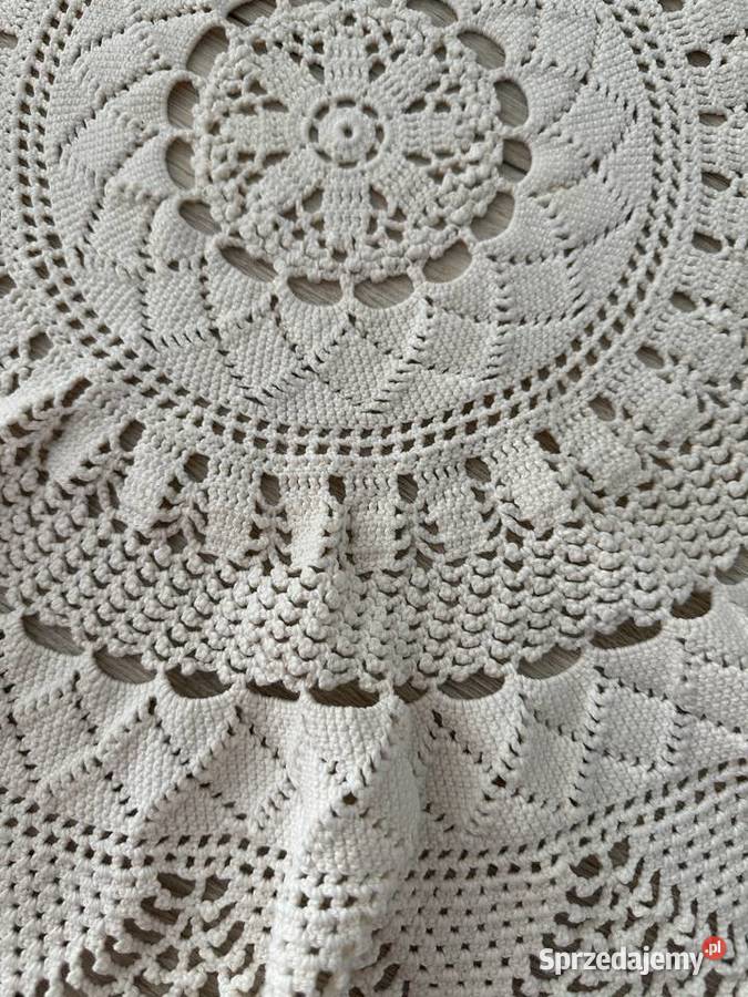 Serweta szydełko śr 60 biała