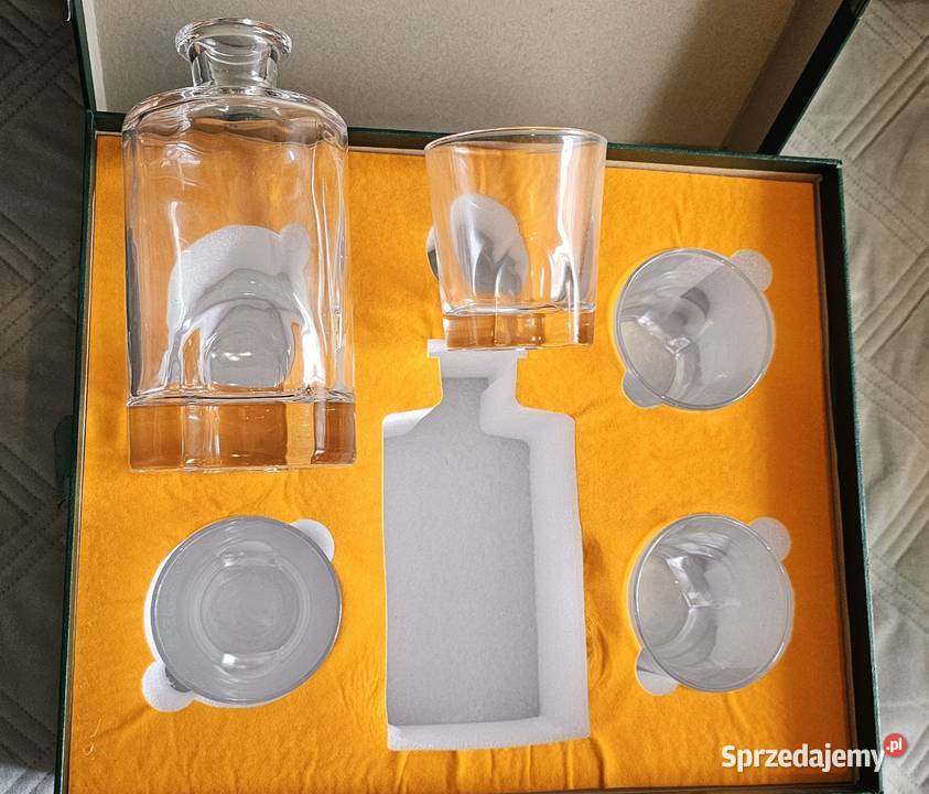 Lanfula kryształowa karafka 4 szklanki do whisky małopolskie Brzesko