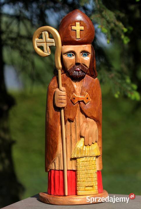 Św Ambroży rzeźba ludowa Gniezno