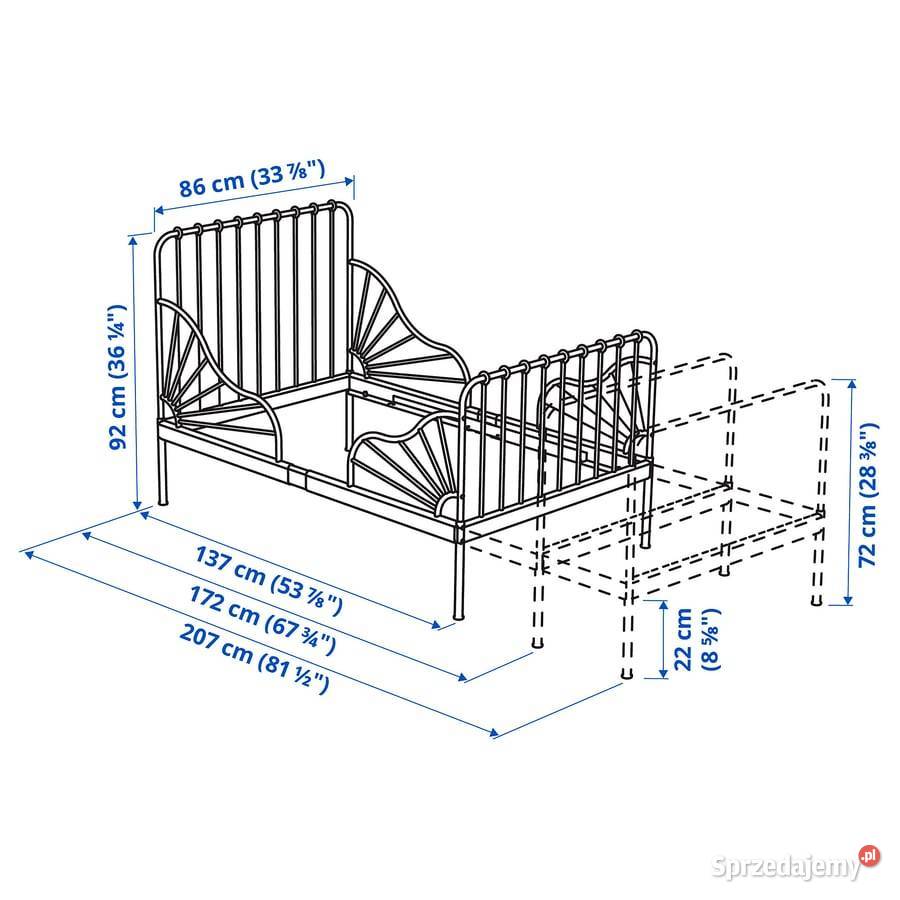 Łóżko rozsuwane Ikea Minnen wielkopolskie Opalenica