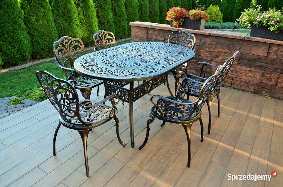 Meble Ogrodowe Aluminiowe komplet 6osobowy Tarnów