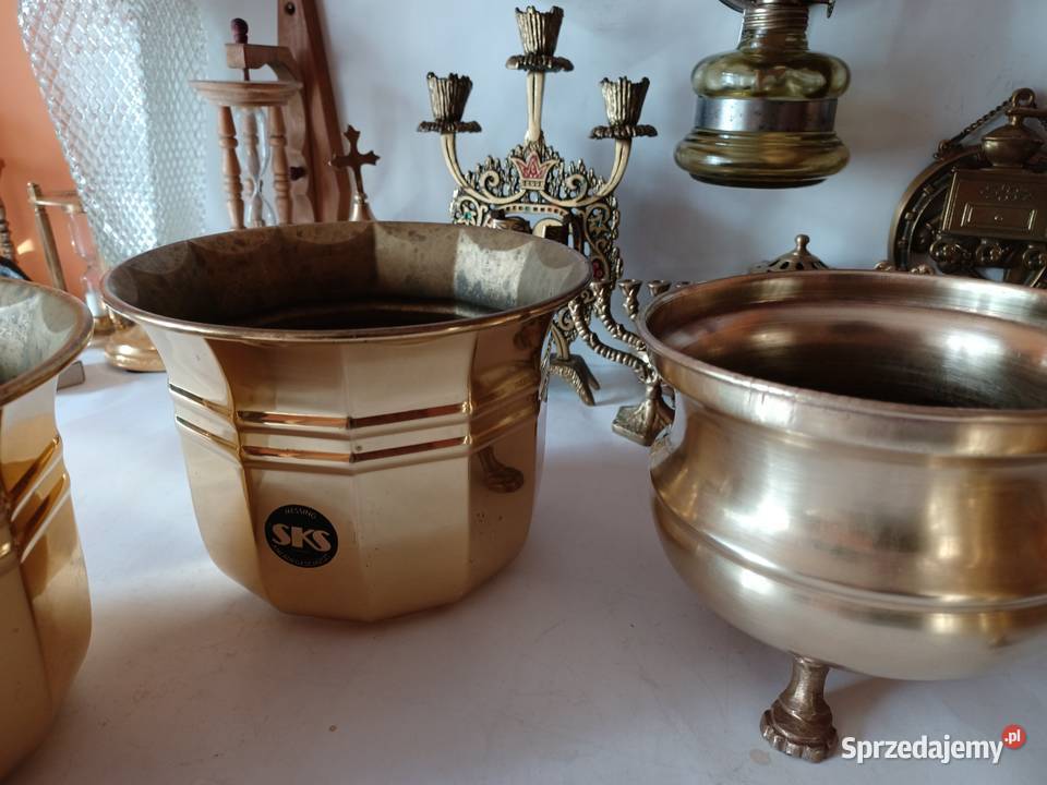 Komplet dwóch mosiężnych pięknych donic Kolekcja wielkopolskie Poznań