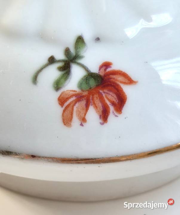 Porcelanowa przykrywka do cukiernicy czajniczka Porcelana i szkło sprzedam