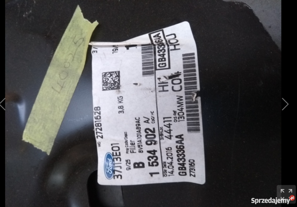 Wypełniacz wlew Ford Fiesta lewy Pilzno