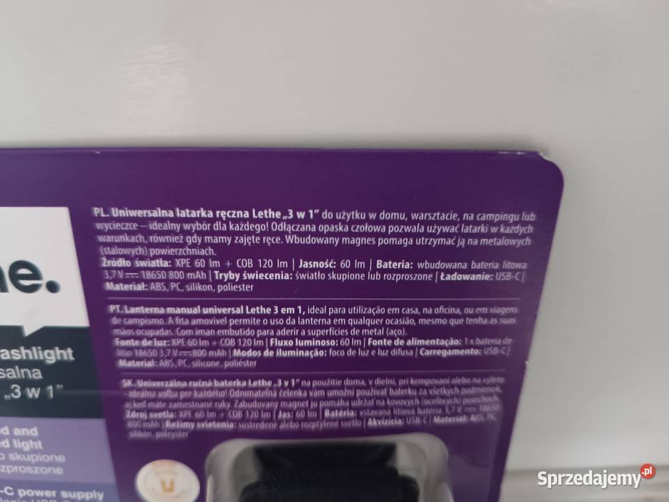 Latarka czołowa LED 3 w 1 Lethe Kędzierzyn-Koźle