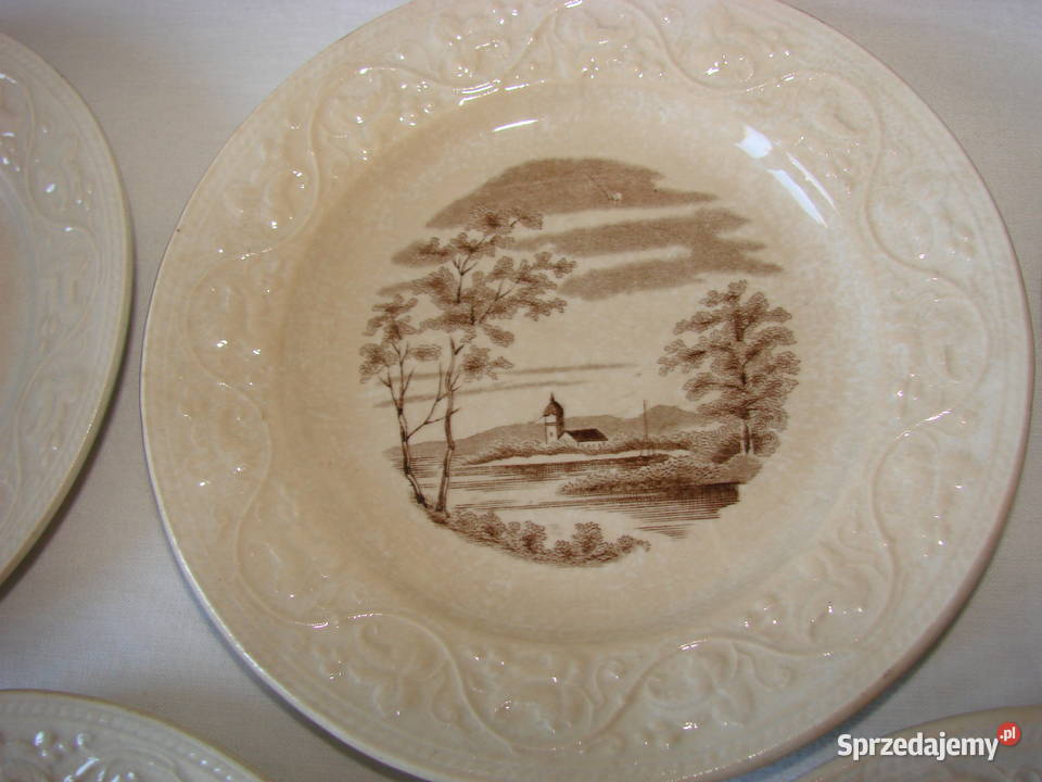 Gustafsberg stare porcelanowe talerzyki pomorskie Pruszcz Gdański