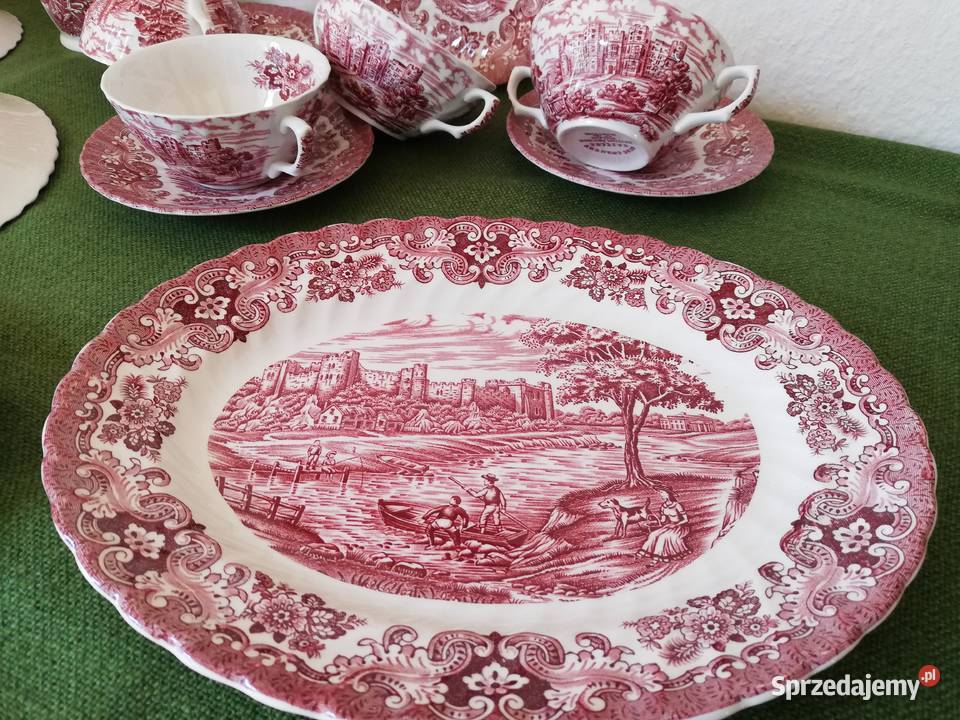 Porcelana angielska dzbanek talerze bulionówki Ropa