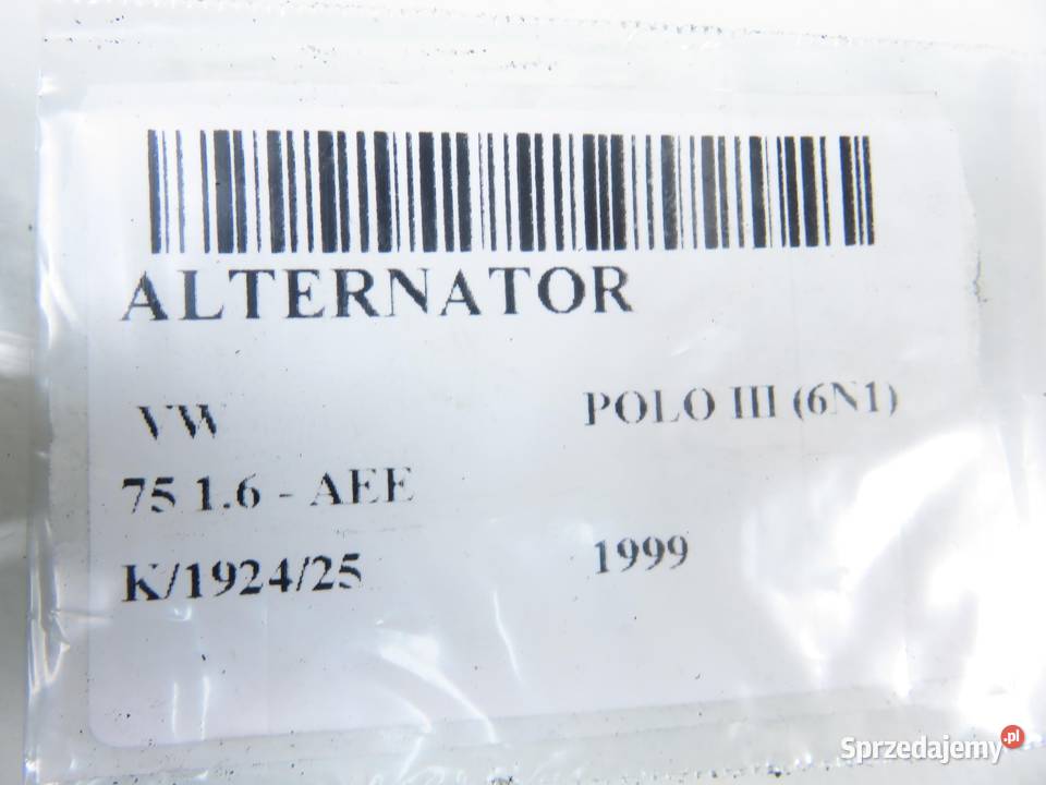 ALTERNATOR VW POLO III 16 AEE Układ elektryczny silnika sprzedam