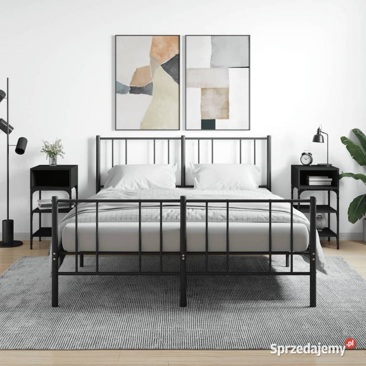 Stoliki nocne 2 czarne 35x345x70 WM825884 mazowieckie Warszawa