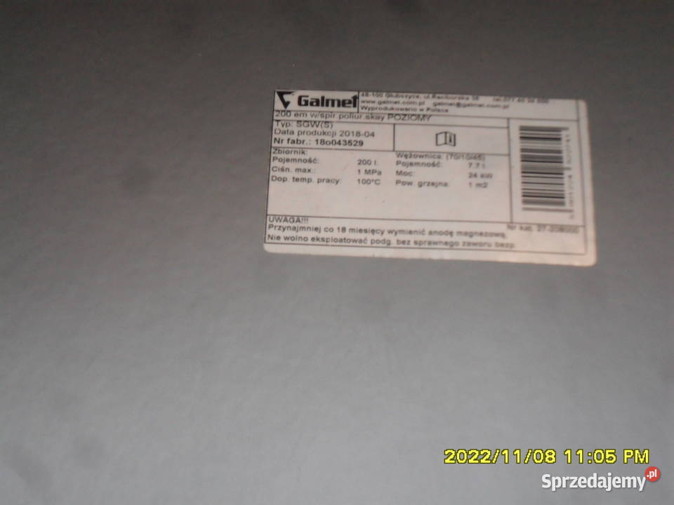 Sprzedam części pieca SAS GRO ECO 17 KW na Barczewo