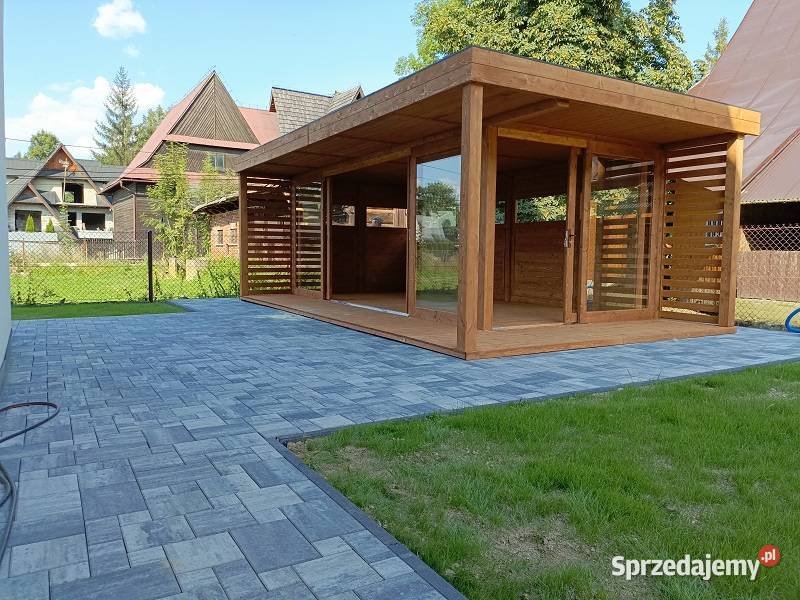 Altana 36 Nowoczesna 4x7 m Blacha Rynny Taras Parzymiechy