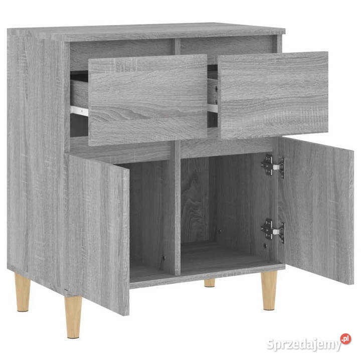 Komoda szary dąb sonoma 60x35x70 materiał