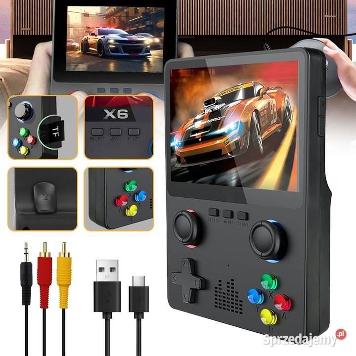 Przenośna Konsola do Gier X6 6000 Gier Retro Siedlce