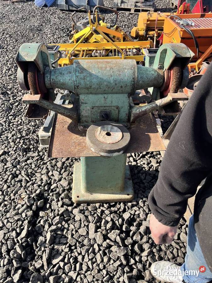 Szlifierka 2 tarczowa stara porządna duża Kłobuck