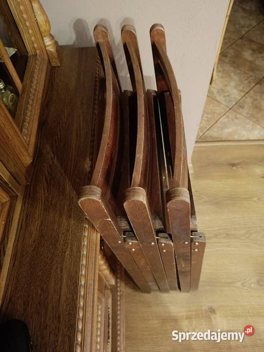 Krzesła drewniane składane Lipno