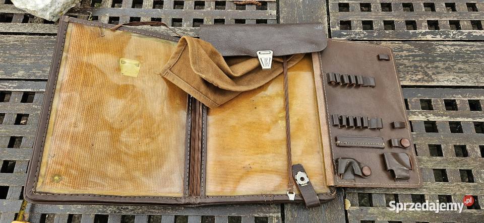 1980OryginałSkórzana raportówka z PRLu Barlinek